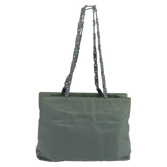 PRADA Tote Bag Nylon Gray Auth mr715 - Picture 2 of 16